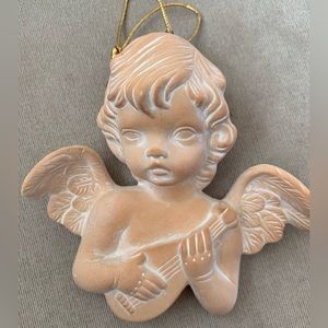 Vintage Ceramic Cherub Hanging Ornament